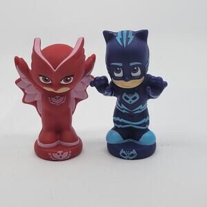 Just Play Frog Box PJ Masks Figures Lot Of 2 Blue Catboy & Red Owlette